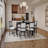 7-Piece Retro Dining Table Set For 6 People, 1 Rectangular Wood Dining Table Set For 6 People With Upholstered Chairs-558253423