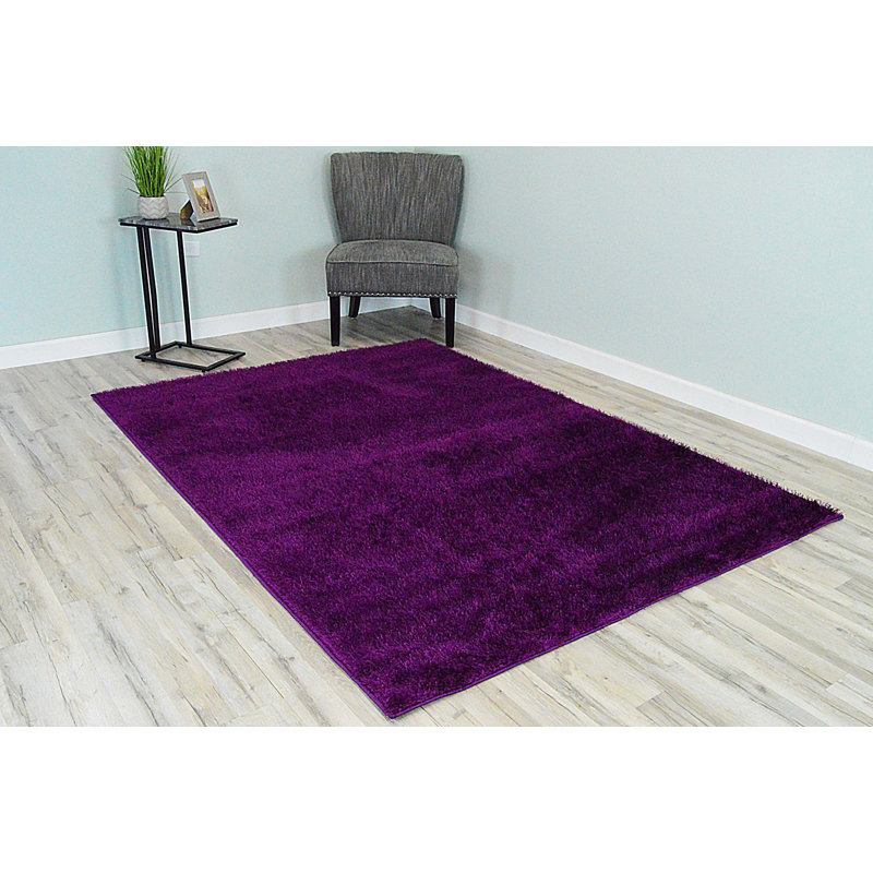 Tapis mauve à poil long Rauch