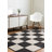 Wum Collection Black/White Checkerboard Area Rug-1100763587-1128788661