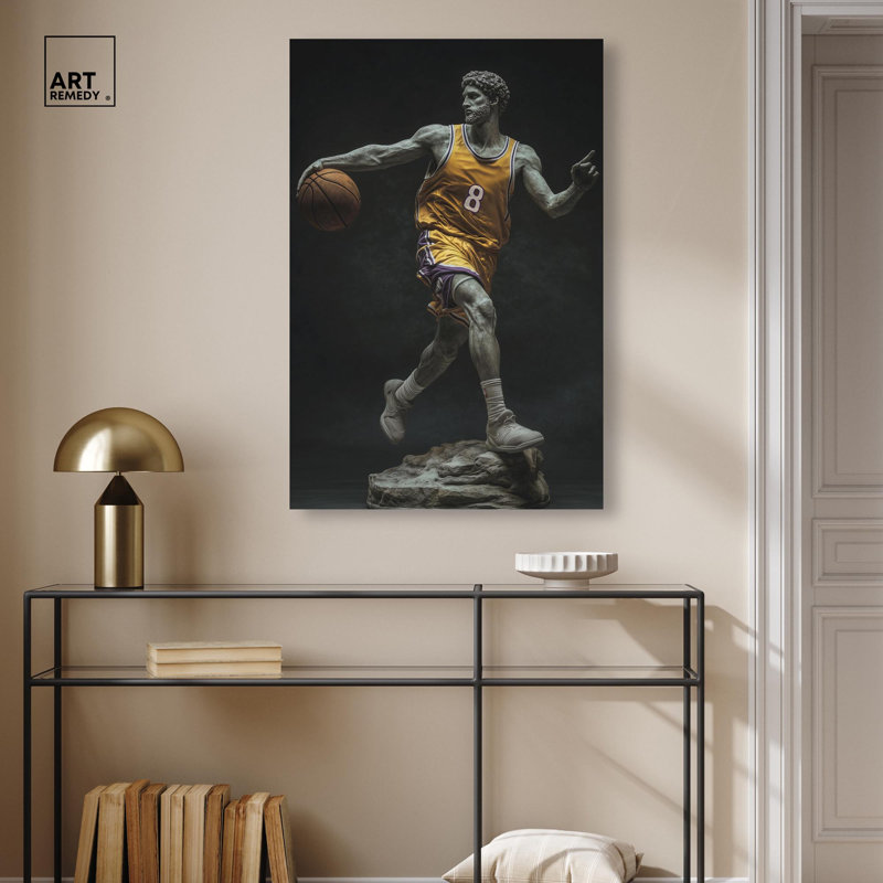 Basketball Sculpture , H 36 po x l 24 po, Toile tendue