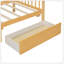 Lit simple en bois avec tiroirs, naturel-129747093
