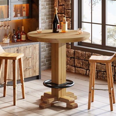 80 cm Solid Wood Iron Mini Bar Cabinet