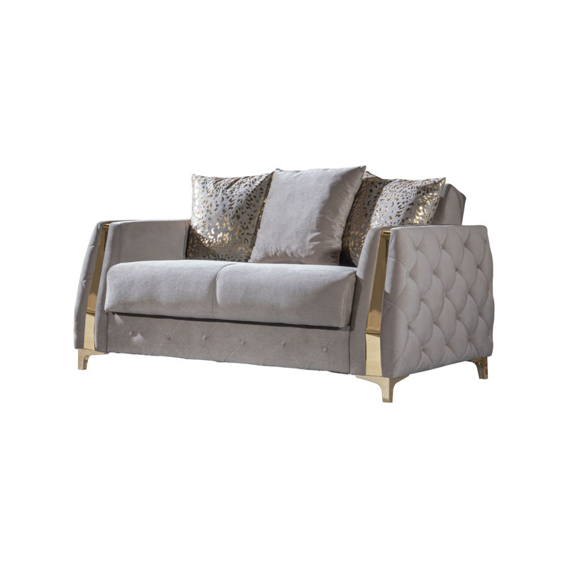 Causeuse de style moderne, Taupe