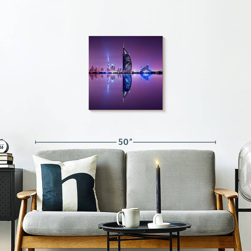 Nicci Dubai Skyscrapers Reflection, 20" H x 20" W