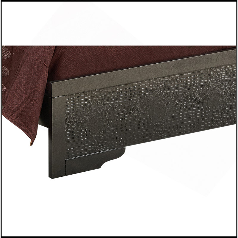 Elegant Transitional Bed, Queen, Black