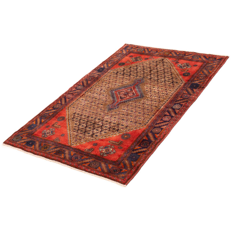 Tapis unique en laine 4 pi 3 po x 6 pi 10 po Yanne Yanne