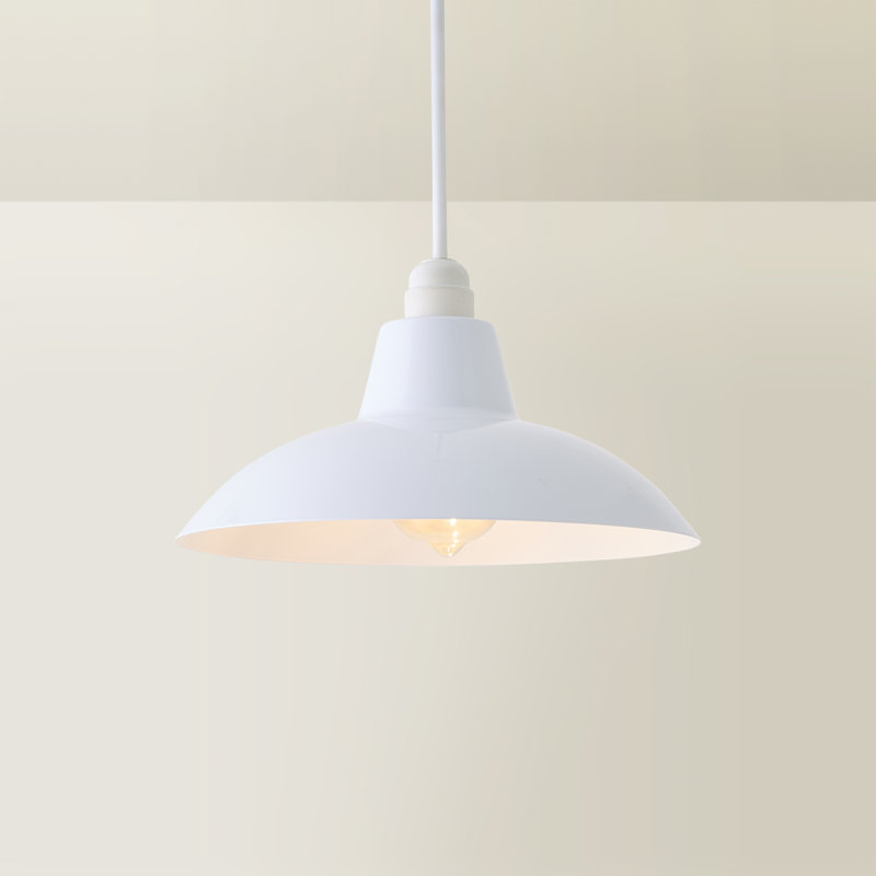 12.2cm H Metal Bowl Pendant Shade ( Screw On ), White