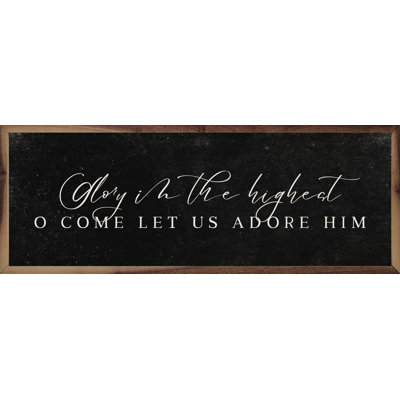 " Glory In The Highest Black "