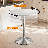 Bistro Pub Table Round Adjustable Height Bar Cocktail Table Swivel Dining Table with Chrome Base-107125755