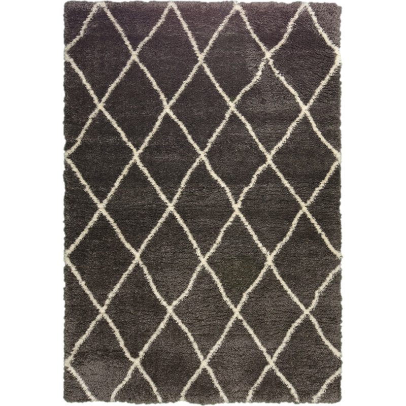 Busch Grey/Black Rug, Rectangle 80 x 150cm