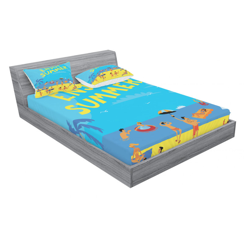 Microfiber Sheet Set, Queen Sheet Set + Fitted Sheet + 2 Pillowcases