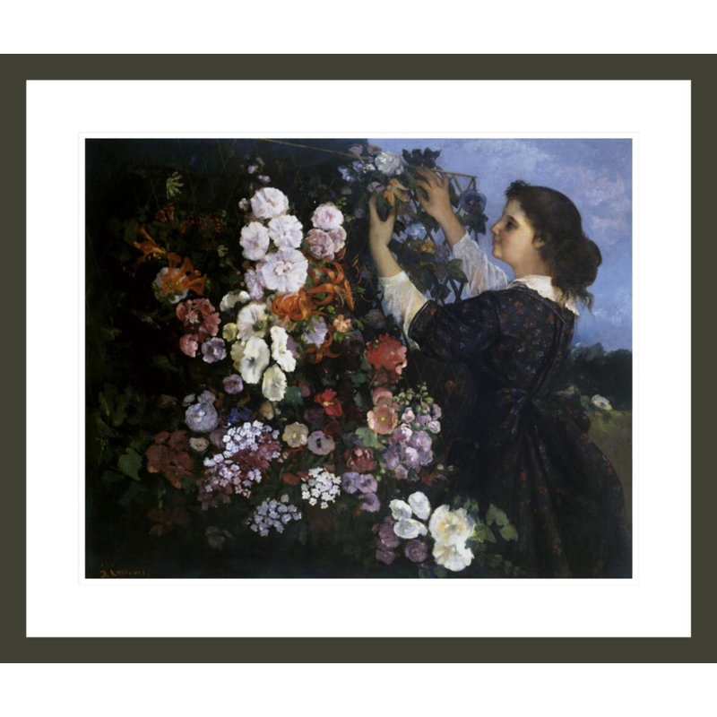 «The Trellis» par Gustave Courbet, impression giclée sur cadre, H 23,5 po x l 27,63 po
