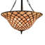 Lampe suspendue vitrail Tiffany en bronze rétro