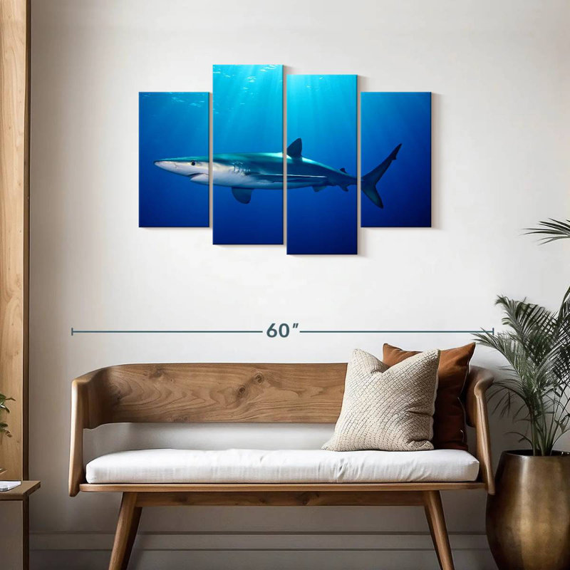 Brampt Blue Shark In Gordon's Bay, 27" H x 43" W