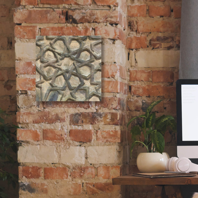  «Ornamental Design 4» par Alonzo Saunders, art mural sur toile, 12 po x 12 po