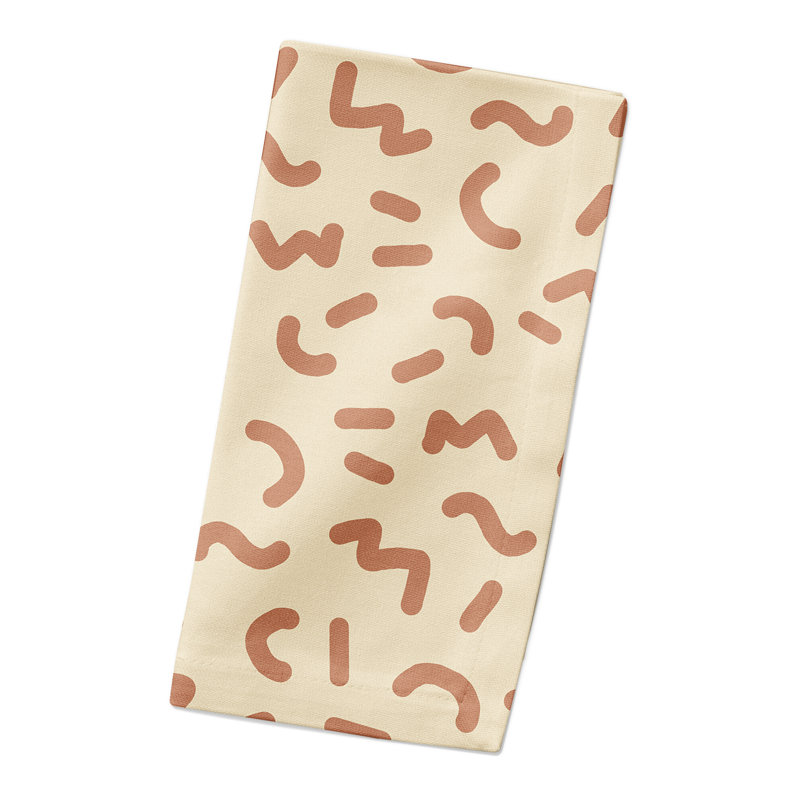 Serviette Burnese Funky Squiggles 10 "