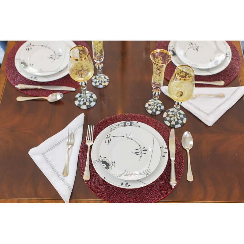 Berry & Thread 5 - Piece Place Setting - Hand Forged, Bright Satin/Gold