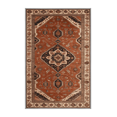 Machine Washable Persian Brown Area Rug
