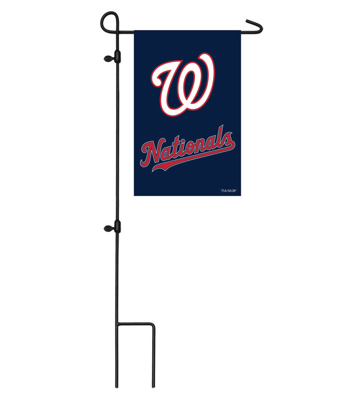 Appliquer un polyester de 2 côtés 18 x 13 po drapeau de jardin MLB, Nationals de Washington