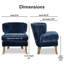 Fauteuil demi-tonneau à oreilles avec pieds en bois vieilli Tommy Hilfiger Swansea-714873717