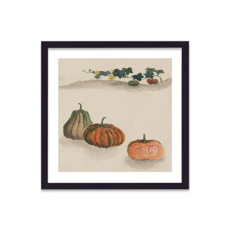 Vintage Japanese Vegetable Pumpkin by Vouvart - Single Picture Frame Painting