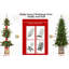 Arbre de Noël de 4 pi avec 100 baies rouges multicolores, 396 PE / embouts, baies réalistes et pot décoratif scintillant, base en pin