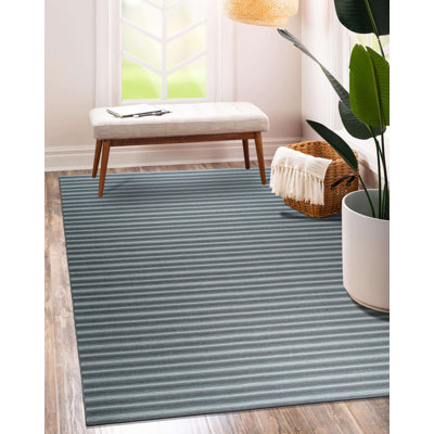 Tapis gris en laine tissé à plat Lush Timeless