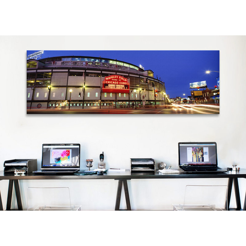 «Illinois, Chicago Cubs Baseball», reproduction de photo sur toile, H 16 po x l 48 po x 1,5 po, Toile tendue