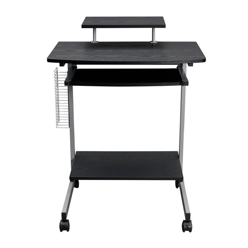 Chariot d'ordinateur compact avec rangement