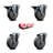4-Piece Thermoplastic Rubber Caster Set