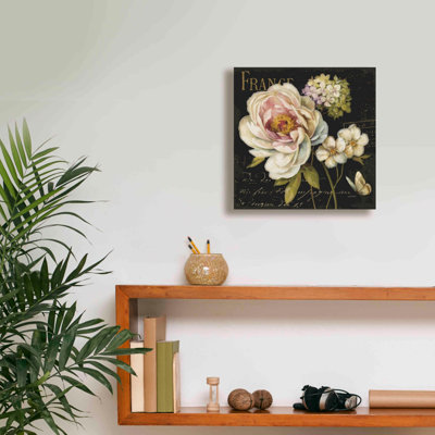 «Marche De Fleurs On Black» par Lisa Audit, art mural sur toile