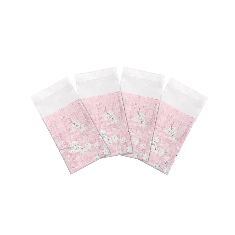 Blossom Fantasia Cotton Sateen Dinner Napkins, Soft Pink