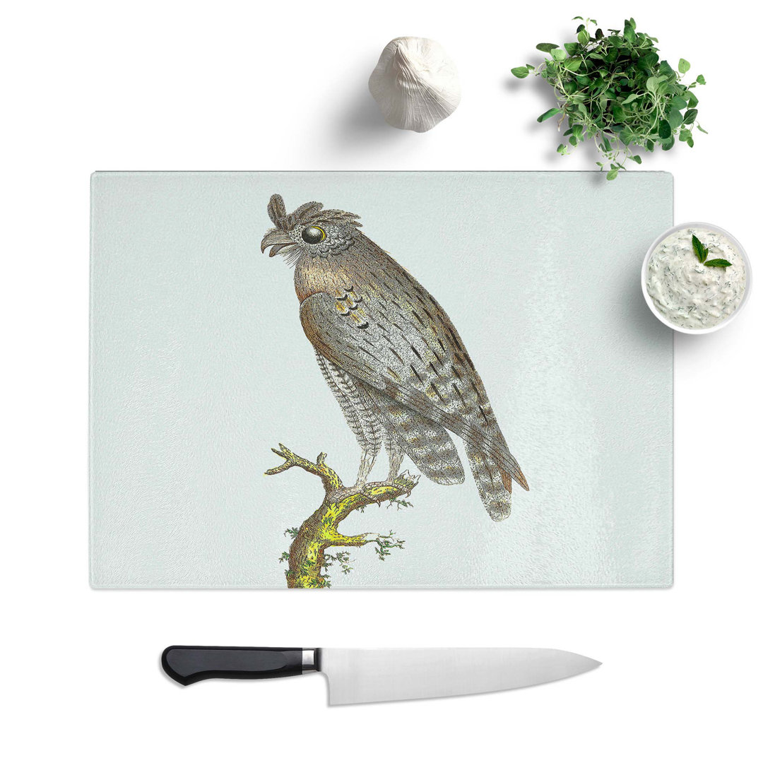 Glass Least Horned Owl by George Shaw Chopping Board