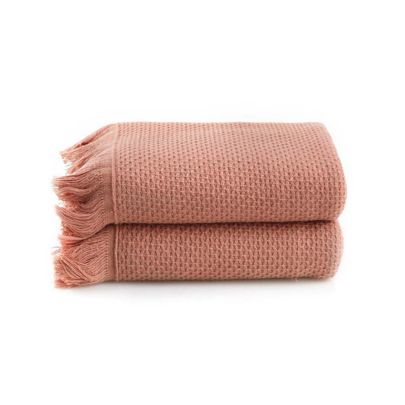 Ensemble de serviettes de qualité supérieure en microfibre (2 pièces), couleur saumon, 15,7 po x 23,6 po | 100% micro-coton, 14,1 oz / verge carrée | Doux, absorbant et à séchage rapide | Lavable à la machine, parfait pour la maison et les voyages