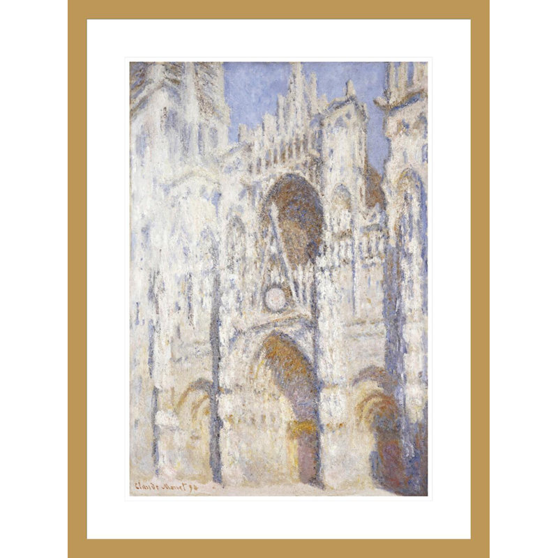 Cathédrale de Rouen dans l'après-midi (la porte en plein soleil) par Claude Monet, impression giclée encadrée