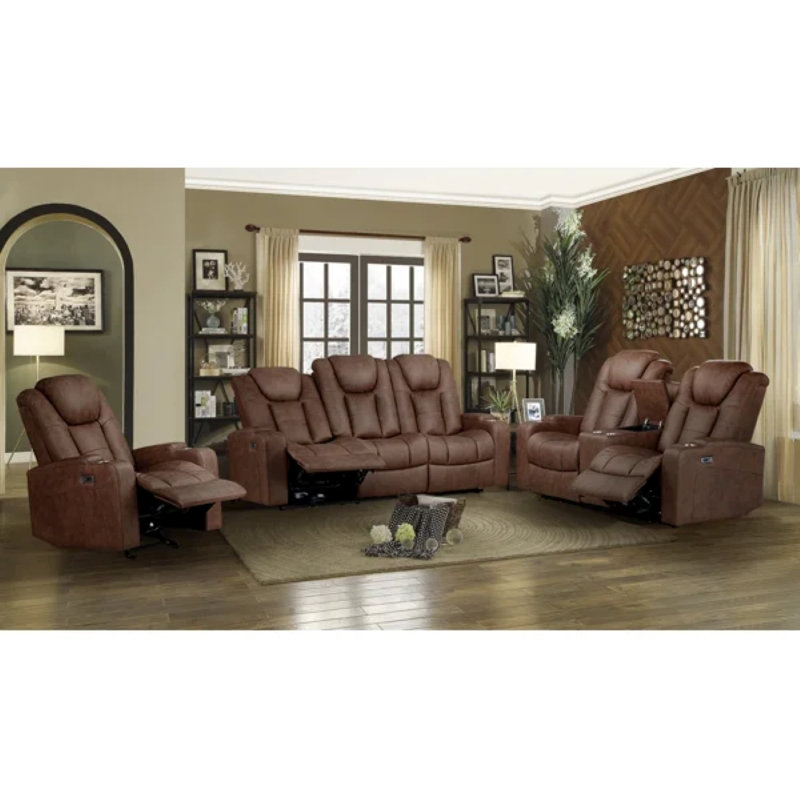 Ensemble de salon configurable, Brun