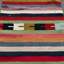 Tapis de couloir antique turc Herki Kilim avec motif arc-en-ciel rayé pour la cuisine
