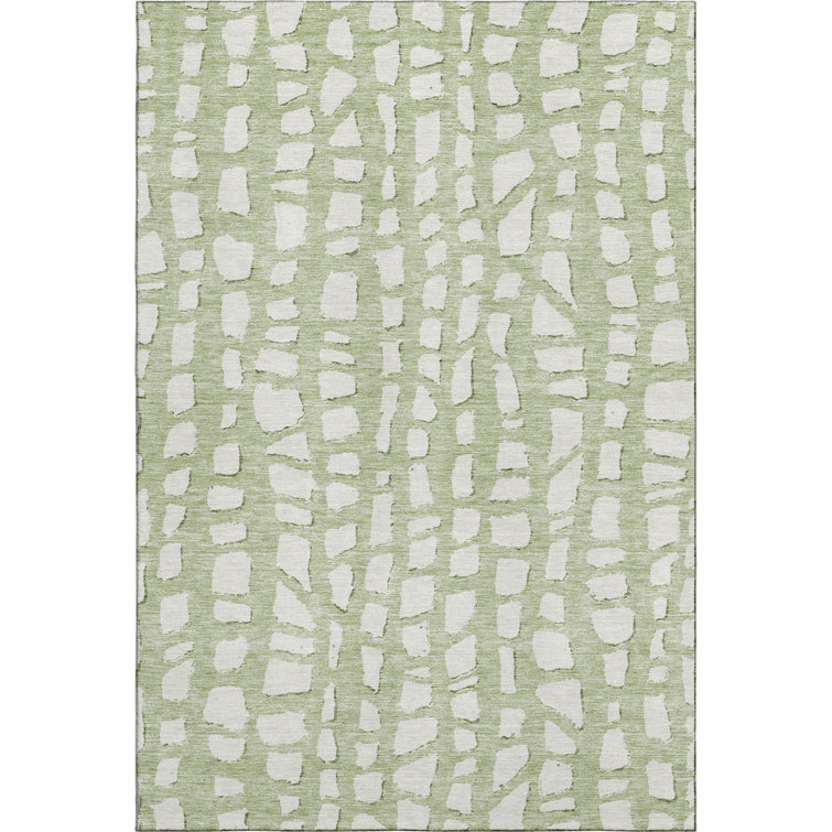 Premium Machine Washable Prisco Aloe Rug