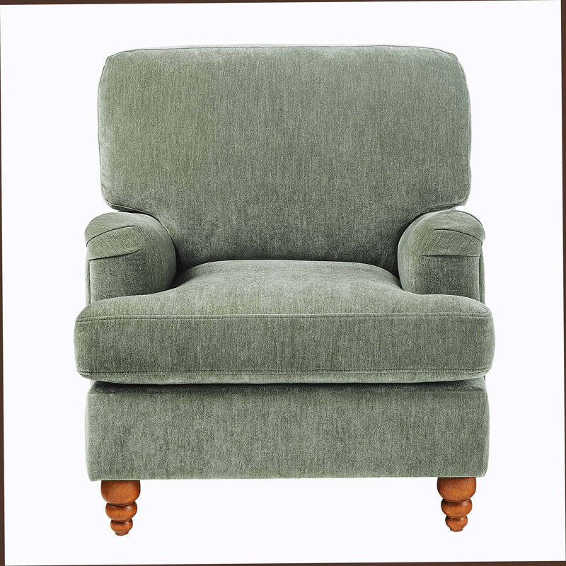 Candor Fabric Arm Chair In Sage, Sauge