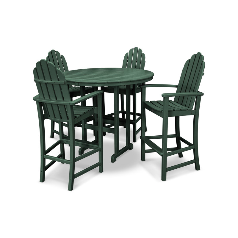 Cape Cod Round Bar Set, Rainforest Canopy, 4