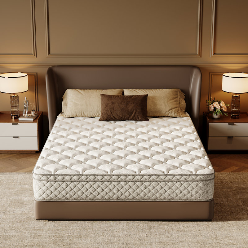 Grand matelas hybride 12 po dans une boîte: mousse à mémoire de forme et ressorts ensachés pour un sommeil confortable et soulager la pression