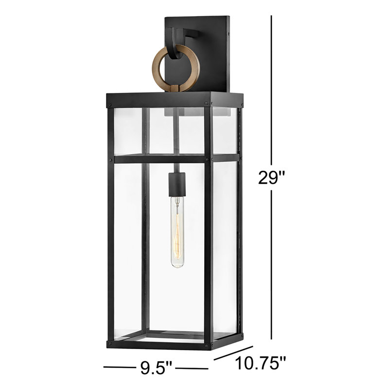 Porter Outdoor Wall Lantern, 29" H x 9.5" W x 10.75" D