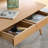 Centre Table Low Table 100% Solid Wood Top Plate Desk Coffee Table Width 120 X Depth 56 X Height 45 Cm Study Desk Work From Home Easy To Assemble Natural Wood With Storage Shelf Natural Writing Desk