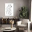 Minimalist Line Bear Contemporary Modern Retro Bear Animal Wall Art Print 1 Piece Wrapped Canvas Wall Art-1285151164