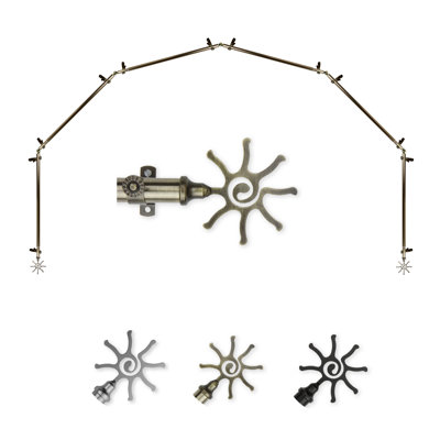 Ruben Sun 6-Sided Bay Window Single Curtain Rod & Hardware Set
