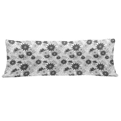 Ambesonne Grey Fluffy Body Pillow Case Cover With Zipper, Illustration Of Old Fashion Various Size Spiral Vintage Flowers Urban Design, Accent Long Pi -  wellbody_13560_50x140