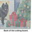 Grande planche à découper en verre German Spitz Cozy Christmas