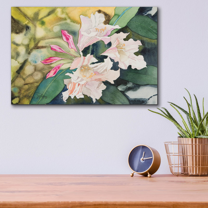 "Rhododendron 3" par Sharon Pitts, H 12 po x l 16 po x P 0,13 po