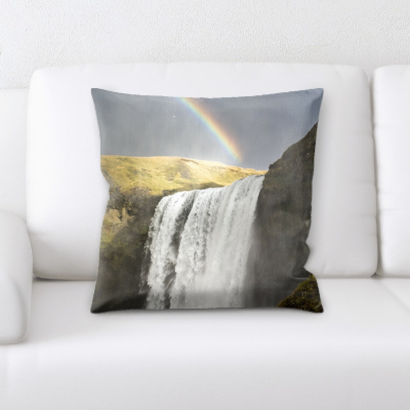 Waterfall Microsuede Reversible Throw Pillow