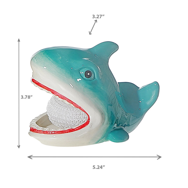 Porte-éponge avec requin éponge blanc